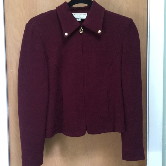 St. John Collection Jackets & Blazers - St. John Burgundy Blazer